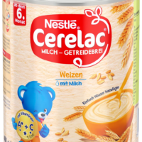 A package of Creleac powdered cereal, featuring its vibrant branding and nutritional information.