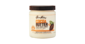 A 425g jar of Queen Helene Cream Cocoa Butter, showcasing its attractive packaging and product details.