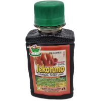A 100ml bottle of Jekonmo Herbal Mixture, highlighting its non-alcoholic formulation and packaging.