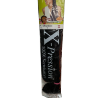 A bundle of X-pression Premium Original Ultra Braid, showcasing its vibrant color and quality.