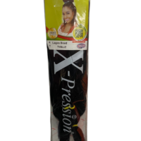 A bundle of X-pression Premium Original Ultra Braid, showcasing its vibrant color and quality.